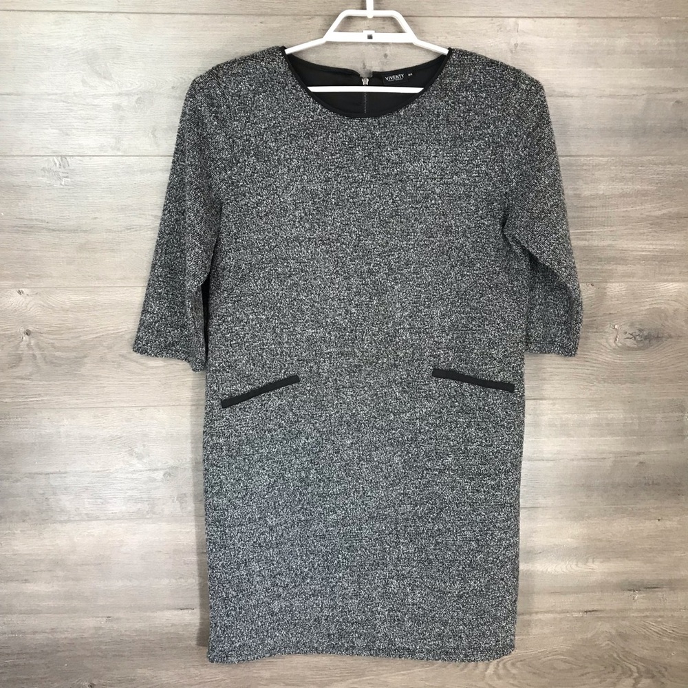 Viventy Bernd Berger Women’s Long Sleeve Tweed Shift Dress